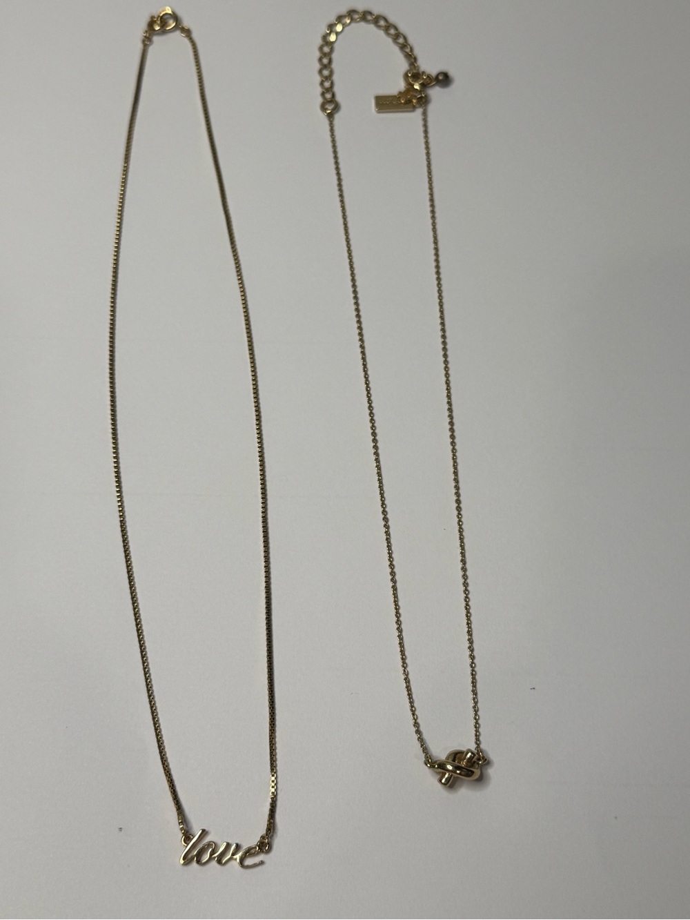 kate spade gold-tone scripted love pendant necklace